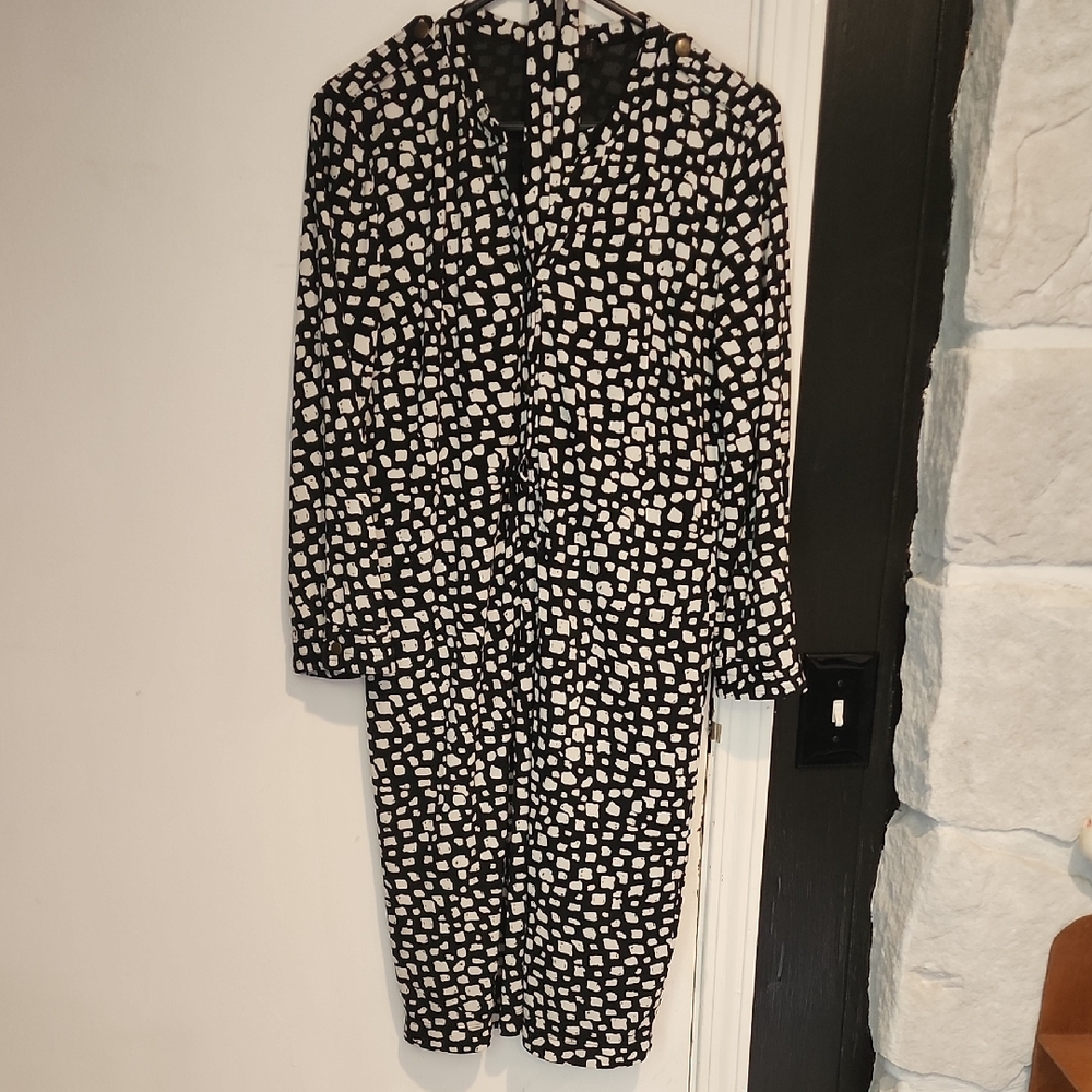 The Limited Black and White Geometric Dress